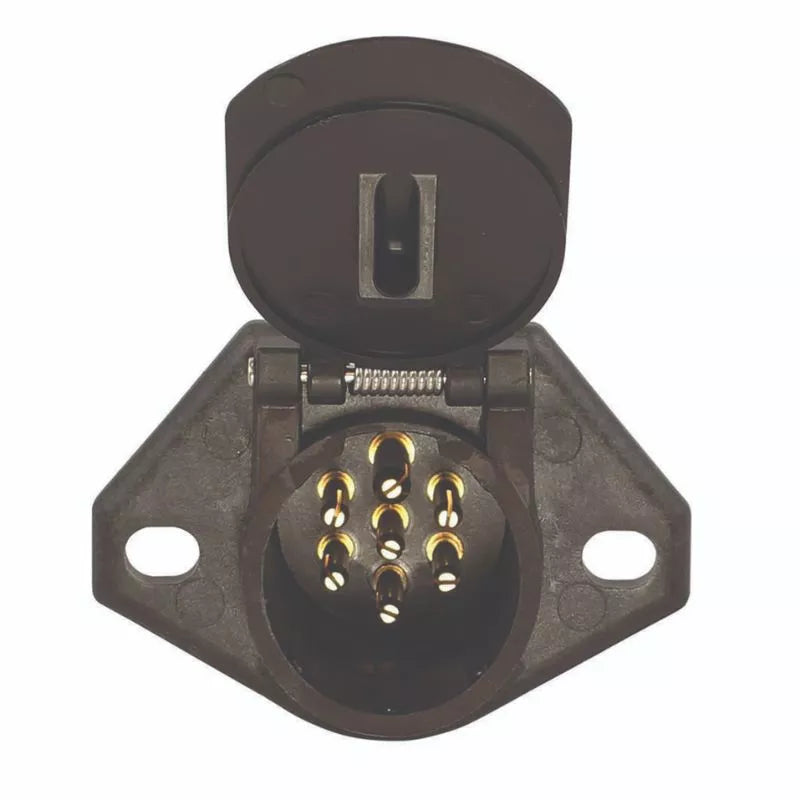 Phillips STA-DRY 7 Pin Heavy Duty Socket W/ Weather Guard Boot - 16-720S