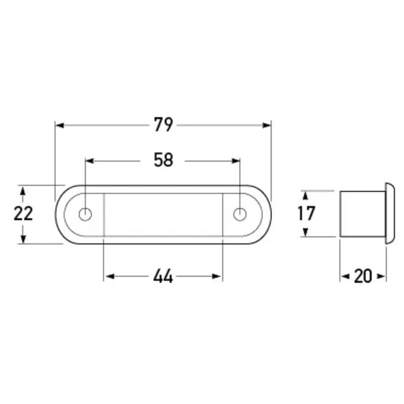 Hella LED Amber Front End Outline Lamp - 2056HE
