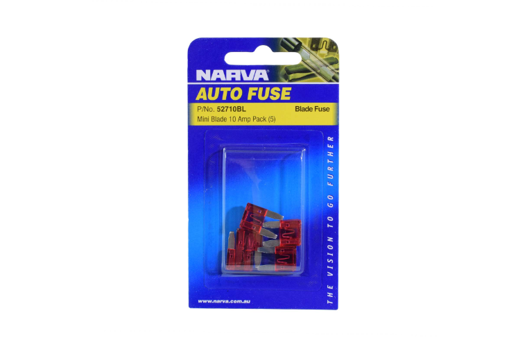 Narva Mini Blade 10 Amp Red Fuses - Pack of 5
