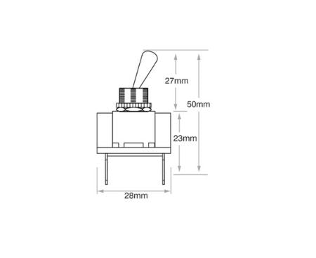 Narva Toggle Switch Off/On SPST 20 Amp at 12V - 60060BLNA