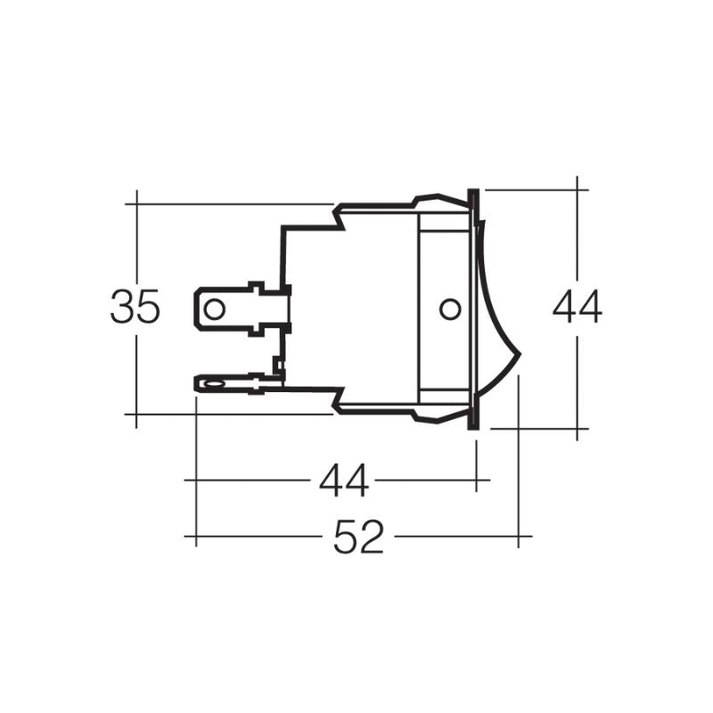 Narva Off/On Heavy-Duty Rocker Switch - 63040BLNA