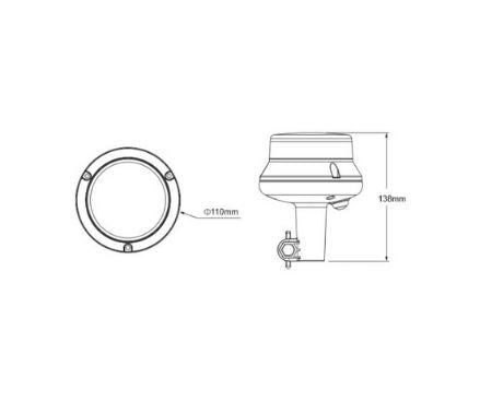 Lucidity Pole Mount LED Micro Beacon - 93501PA