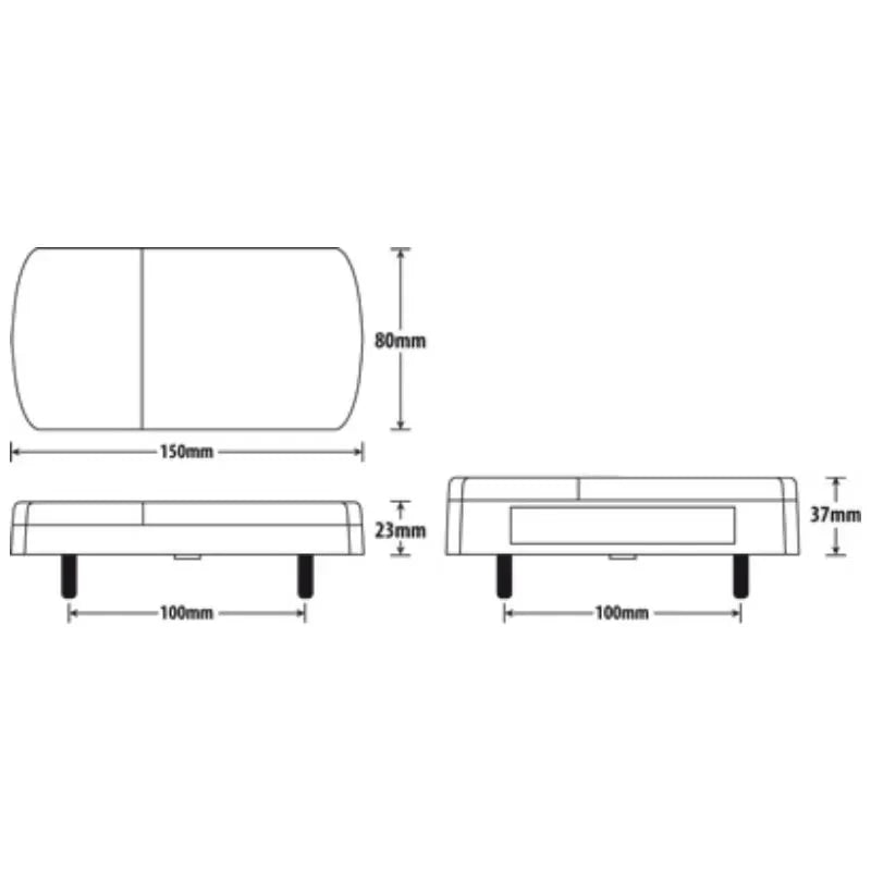 Roadvision Rectangle LED Stop/Tail and Indicator - BR207MV