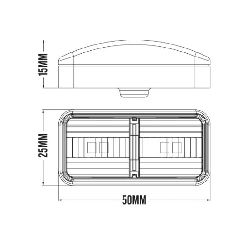 Roadvison BR7W2S White LED Clearance Lamp - Pair