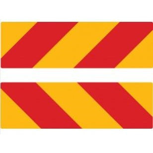 Fleetline Chevron Rear Marker Stickers 600 x 150mm Class 1
