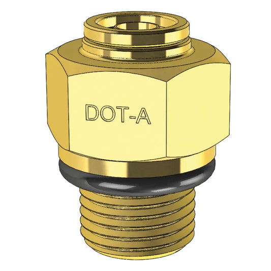 Brass Push to Connect Fitting - Imperial Nylon Tube to Male Metric Thread