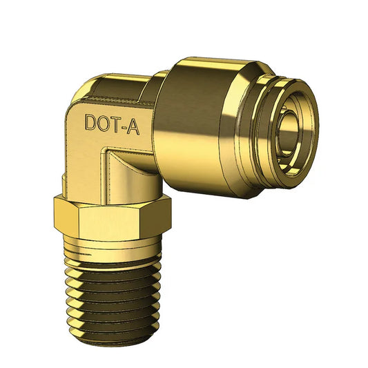Brass Push-to-Connect Male Swivel Elbow - Imperial Nylon Tube to NPT Thread