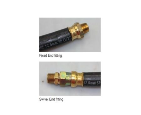 Euclid Pre-Assembled Rubber Air Brake Hoses - Various Sizes