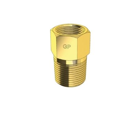 Steel Metric Female to Male Imperial NPT Adapter