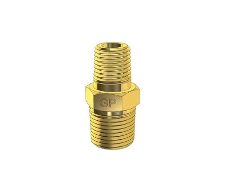 Steel Unequal Hex Nipple Imperial NPT to Metric Thread