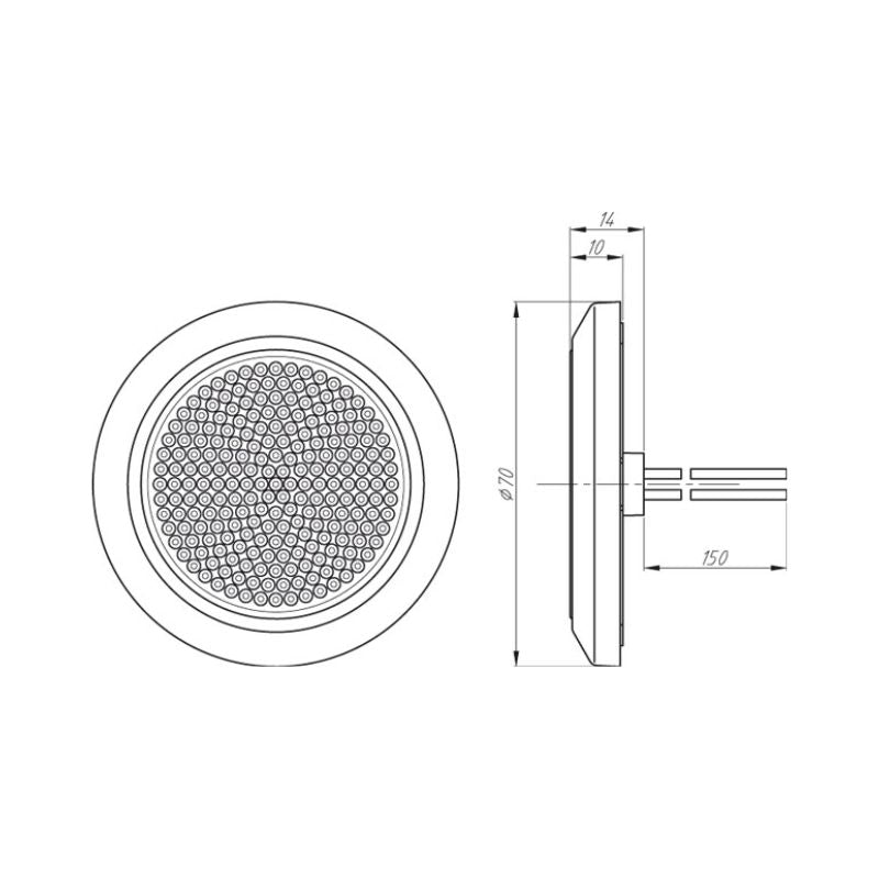 Roadvision IL75C LED Interior Lamp 12V Round Chrome - Each