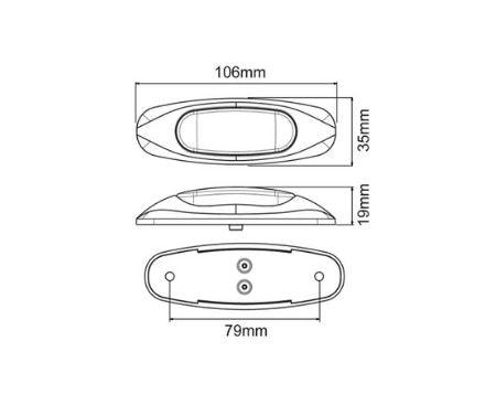 LED Amber/Red Side Marker Lamp - LV0283