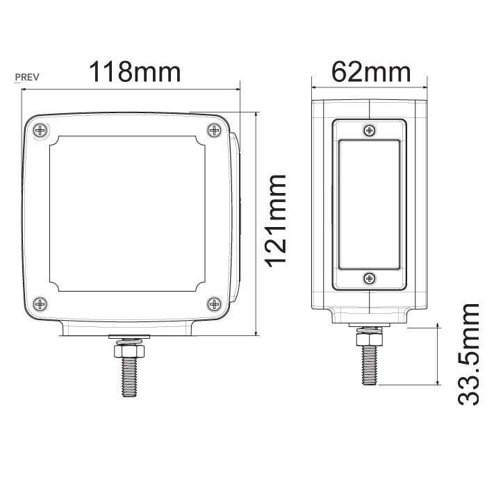 LV Automotive Double Face Front Indicator Amber Single Bolt - LV0396