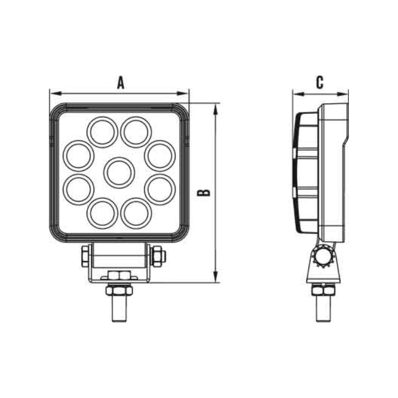 Roadvision RWL814SF 8 Series Flood Beam LED Work Lamp - Each