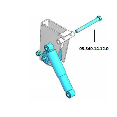 BPW Shock Absorber Bolt Front Mount with 100mm Spring