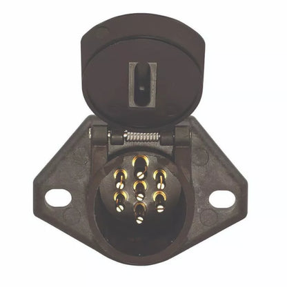 Phillips STA-DRY 7 Pin Heavy Duty Socket W/ Weather Guard Boot - 16-720S