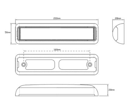 LED Autolamps 200BIRSTME2 Stop/Tail/Indicator & Reverse Lamps - Pair