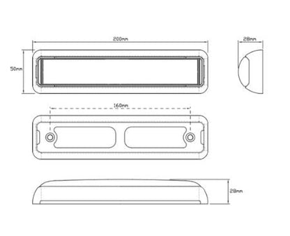 LED Autolamps 200BIRSTME2 Stop/Tail/Indicator & Reverse Lamps - Pair