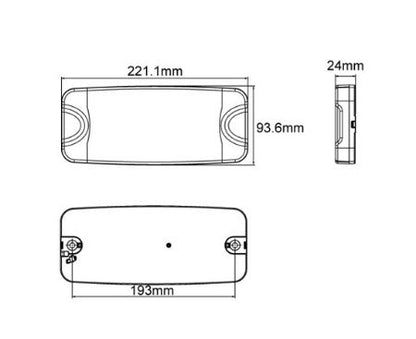 Lucidity 26022CAR-RVBL LED Stop/Tail & Indicator Combination Lamp - Each