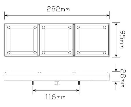 LED Autolamps 280TARWM Tinted Series Stop/Tail/Indicator/Reverse - Each