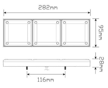 LED Autolamps 280TARWM Tinted Series Stop/Tail/Indicator/Reverse - Each