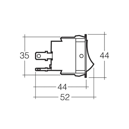 Narva Off/On Heavy-Duty Rocker Switch - 63040BLNA