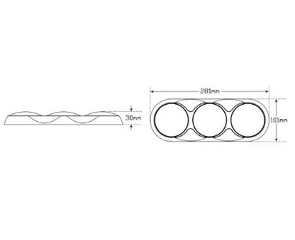 LED Autolamps 82CARW 12V Stop/Tail/Indicator & Reverse Lamp