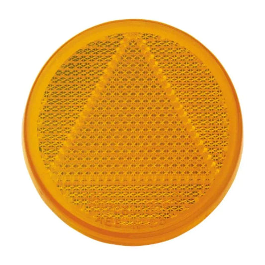 Narva Amber Stick On Round Retro Reflector - Pair