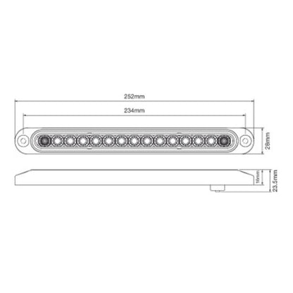 Roadvision BR70R LED Stop/Tail Strip Lamp - Each