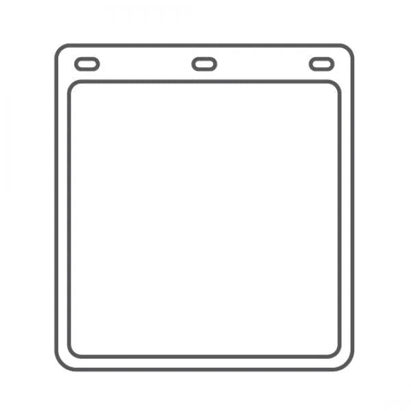 White Rubber Antispray Mudflap 9 x 10