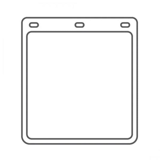 White Rubber Antispray Mudflap 9 x 10