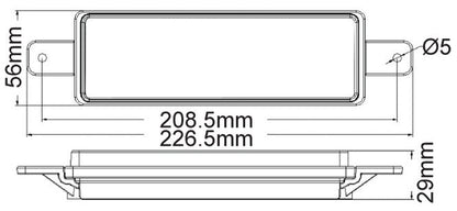 LED Amber/White LED Bull Bar Indicator/Position Light - LV0377