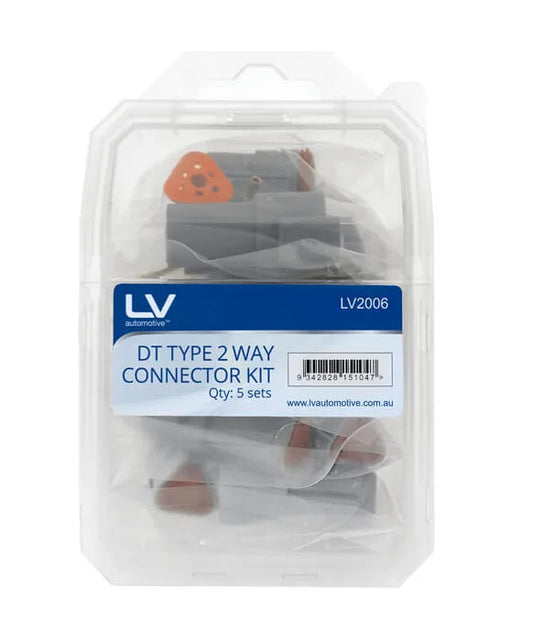 LV Automotive LV2006 2 Way DT Type Connector Kit - 5 Pack
